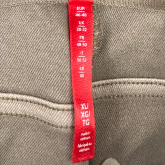 Spanx Stretch Twill Straight Leg Pull On Pants Olive Oil Green Women’s Size XL - Picture 5 of 12